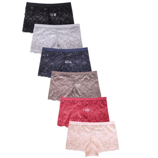 Buy harmony 6 Pack of Women&#39;s Lace Boyshort Panties