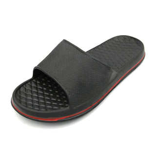 Buy black-red Men&#39;s Slip On Sport Slide Sandals