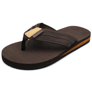 Buy brown Men&#39;s Textured Slip On Sport Sandals
