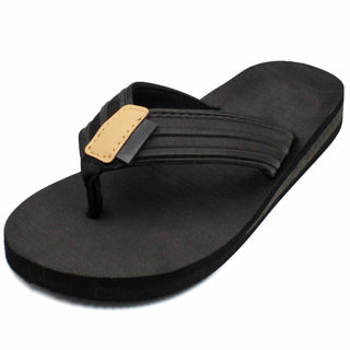 Buy black Men&#39;s Textured Slip On Sport Sandals