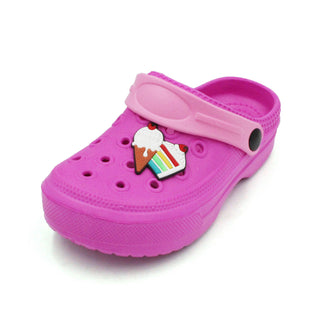 Buy treat-fuchsia LAVRA Girls Clogs Kids Garden Slide Sandals