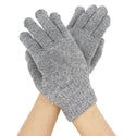 Pair of Womens Winter Knit Gloves Warm Soft Stretch Full Finger Mittens