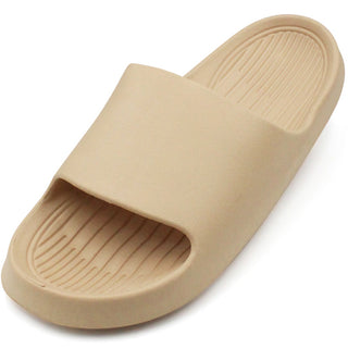 Buy beige LAVRA Women&#39;s Summer Slides Comfortable Cloud Slippers Beach Sandals