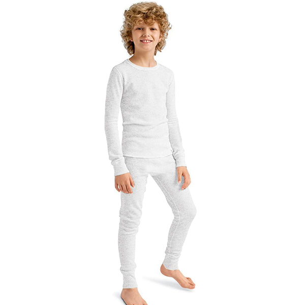 Boy's 100% Cotton Thermal Underwear Two Piece Set