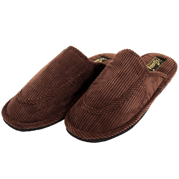 Men's Open Back Corduroy Comfort Slippers