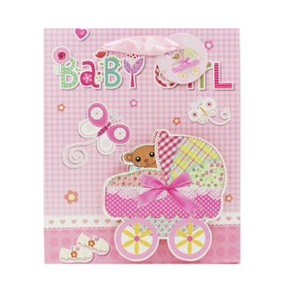 Buy baby-girl-pink-stroller Medium Baby Gift Bag