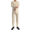 Men's 100% Cotton Long Johns Thermal Underwear Two Piece Set