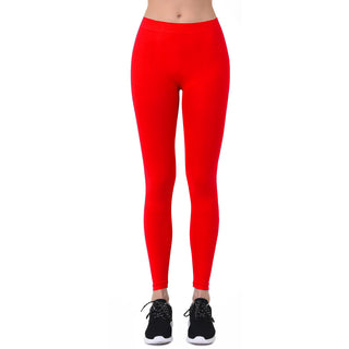 Buy red Women&#39;s Nylon Full Length Leggings