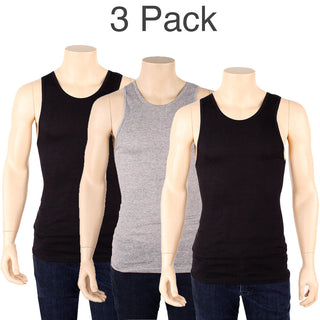 Buy 2-black-1-gray SLM Men&#39;s 3 Sleeveless Workout Athletic Running Exercise Tank Top Undershirts A-Shirt