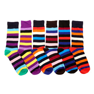 Buy multi-color Men&#39;s 6 Pack of Colorful Fashion Dress Socks