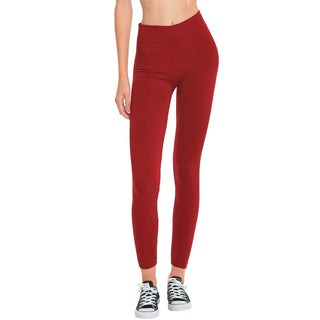 Buy dark-red Women&#39;s Regular &amp; Plus Size Fleece Lined Leggings