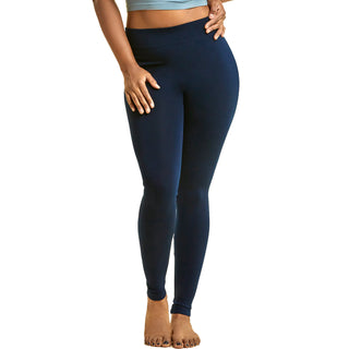 Buy navy-blue Women&#39;s Plus Sized Full Length Leggings