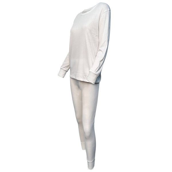 Women's Fleece Thermal Underwear Two Piece Long Johns Set