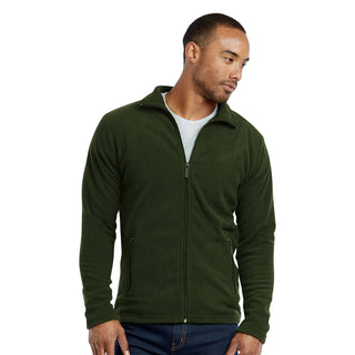 Buy dark-green Men&#39;s Polar Fleece Zip Up Long Sleeve Jacket