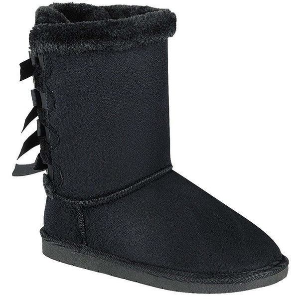 LAVRA Women's Winter Boots Sheepskin Fur Lined Mid Calf Booties Snow Shoes Gift
