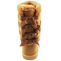 LAVRA Girls Mid Calf Faux Suede Winter Boots Anti Slip Snow Shoe