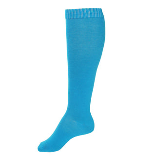 Buy blue Women&#39;s Pair of Lightweight Solid Color Full Length Socks