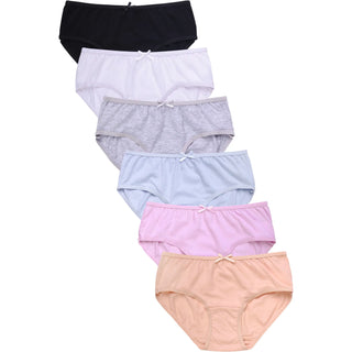 Buy pastel LAVRA Girls Cotton Bikini Underwear 6 Pack Panties for Big Kids