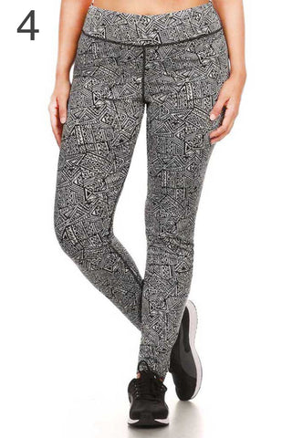 Buy maze Women&#39;s Plus Size Printed Stretch Pants Active Leggings
