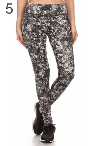Buy abstract Women&#39;s Plus Size Printed Stretch Pants Active Leggings
