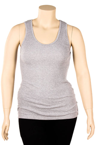 Buy grey Women&#39;s Plus Size Nylon Racerback Tank Top