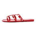 LAVRA Women's Jelly Studded Sandals Summer Flip Flop Gladiator Shoes