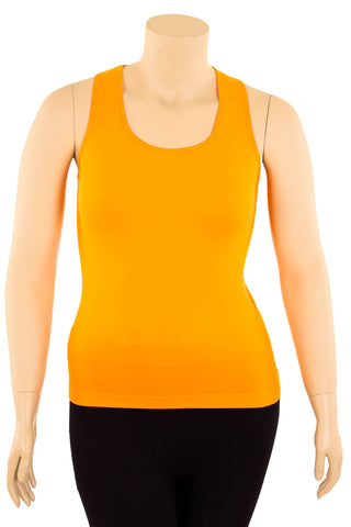 Buy orange Women&#39;s Plus Size Racerback Stretch Tank Top