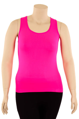 Buy pink Women&#39;s Plus Size Racerback Stretch Tank Top
