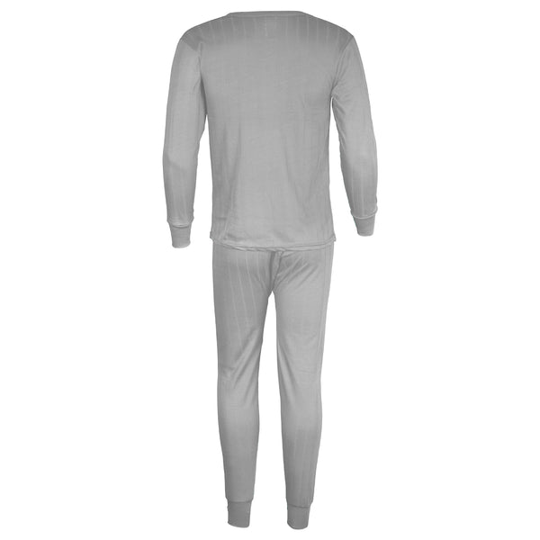 Men's 100% Cotton Fleece Thermal Underwear Two Piece Long Johns Set