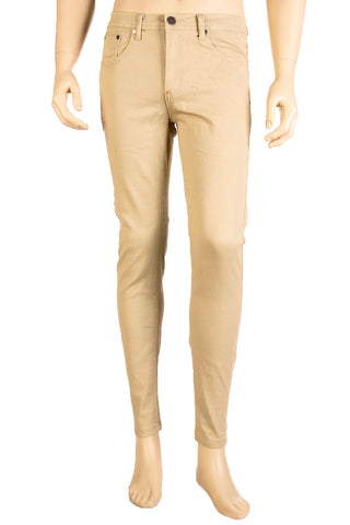 Buy khaki Men&#39;s Skinny Fit Color Jeans