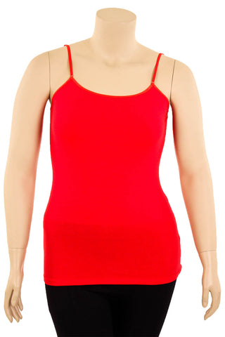 Buy red Women&#39;s Plus Size Spaghetti Strap Cami Tank Top