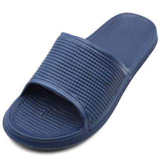 Buy textured-blue Men&#39;s Classic Slip On Indoor / Outdoor Sandals