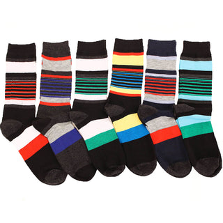 Buy multi-stripe Men&#39;s 6 Pairs Stripe and Argyle Dress Socks