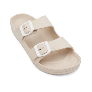 Buy white Women&#39;s Classic Double Strap Buckle Sandals
