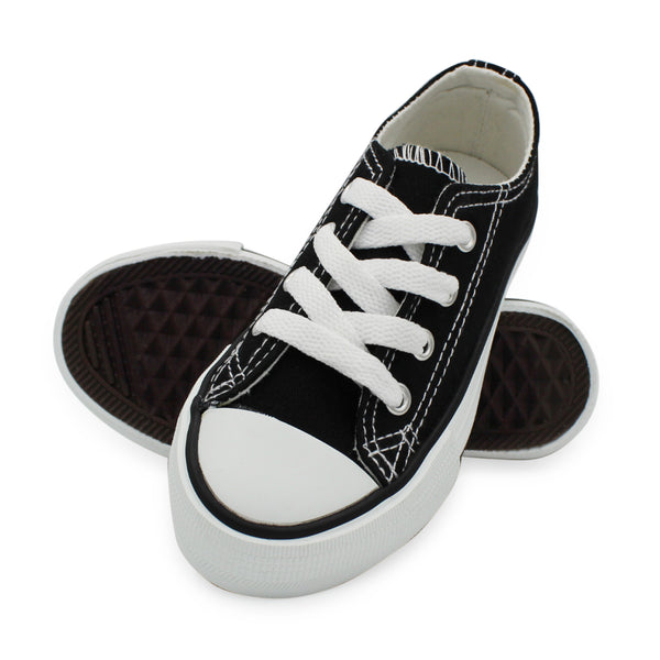 Toddler Lace Up Low Top Canvas Sneakers