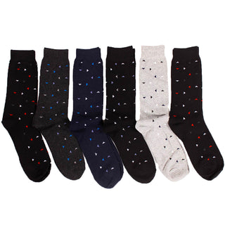Buy triangles Men&#39;s 6 Pairs Stripe and Argyle Dress Socks