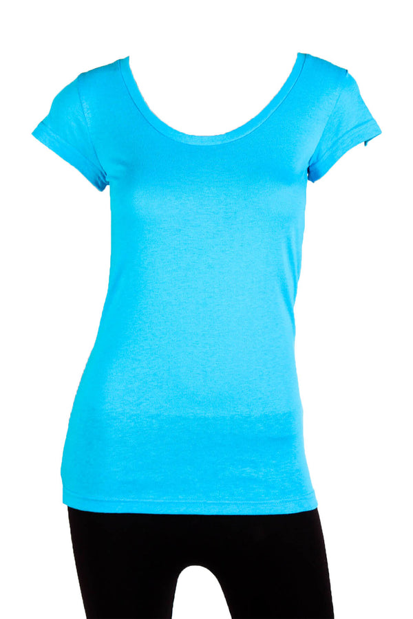 Women's Short Sleeve Solid Color Basic T-Shirt
