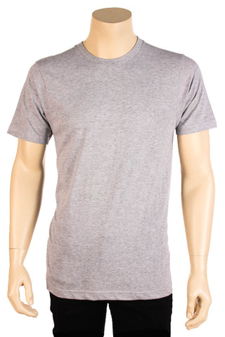 Buy light-grey Men&#39;s 100% Cotton Basic Crew Neck T-Shirt