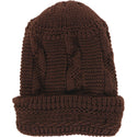 Thick Cable Knit Beanie Hat